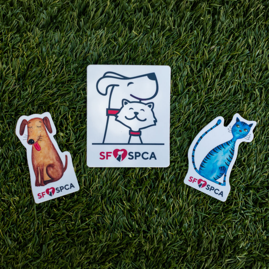Sign up for marketing emails from the San Francisco SPCA and get a free sticker pack.