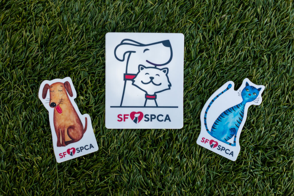 Sign up for marketing emails from the San Francisco SPCA and get a free sticker pack.