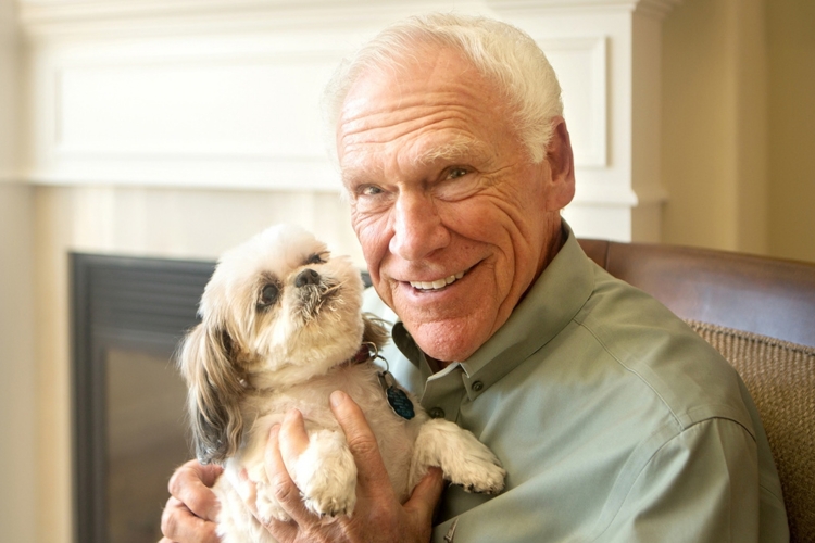 Rich Avanzino with his rescue dog Bri