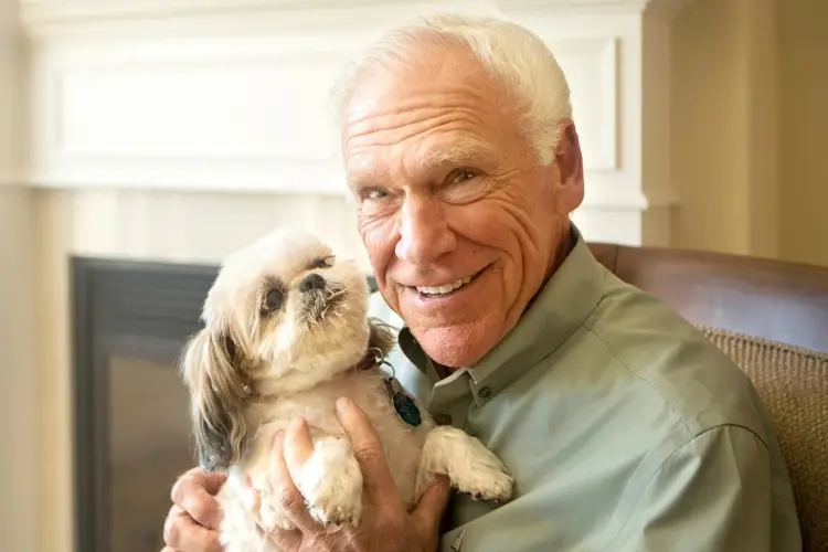 Rich Avanzino with his rescue dog Bri